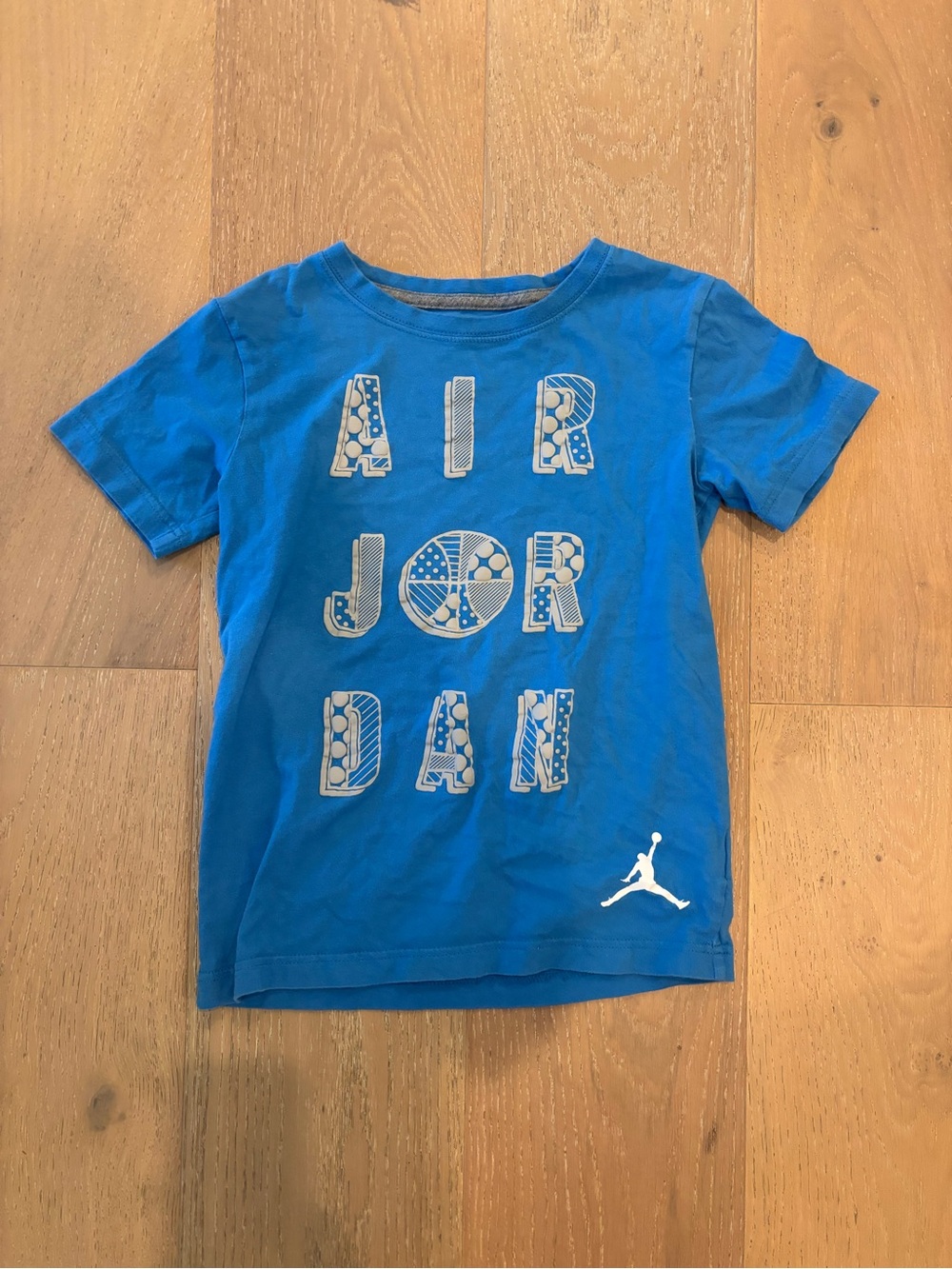 Air Jordan Jumpman Logo Youth Kids T-Shirt Small 8-10 Top Tee Blue Basketball